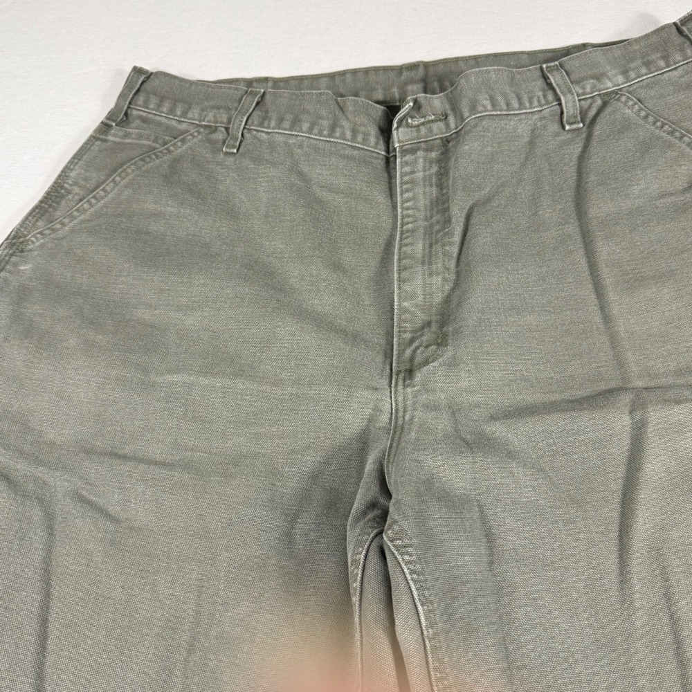Carhartt Mens Grey Relaxed Fit Carpenter Pants 40x32 Work Utility Gorpcore - Picture 5 of 10